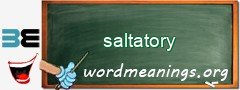 WordMeaning blackboard for saltatory